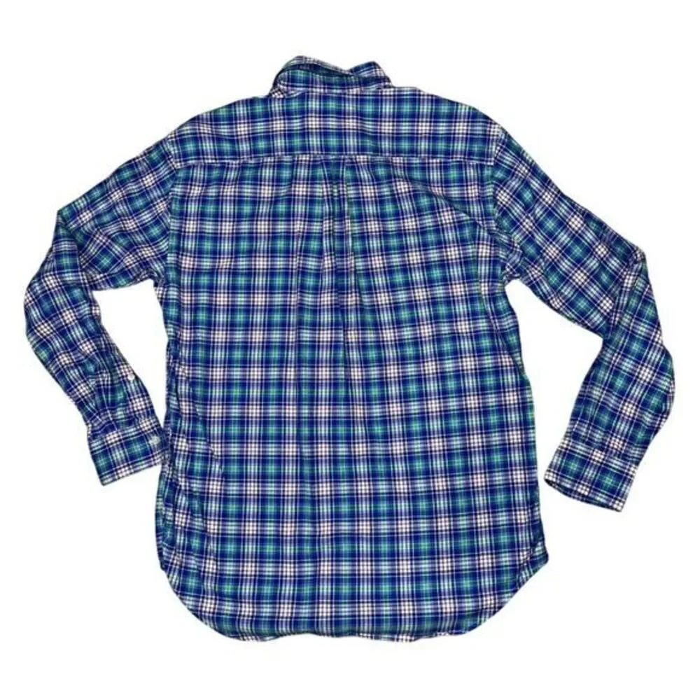 Vineyard Vines Tucker Long Sleeve Blue Pink Plaid Button Down Shirt‎ Size Small